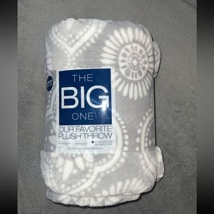 The Big One Gray Plush Throw